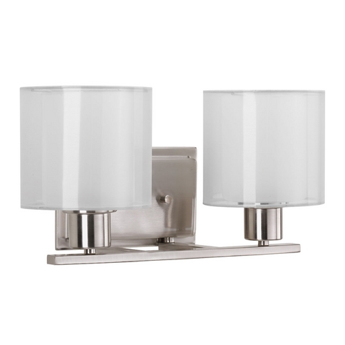 Invite Brushed Nickel Bathroom Light by Progress Lighting