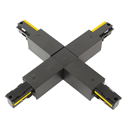 W Track 120V X Connector in Black by WAC Lighting