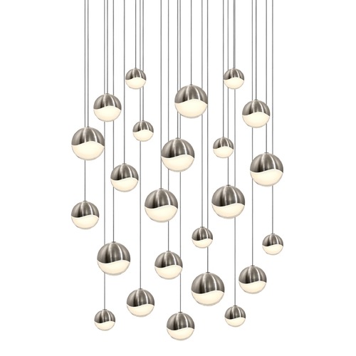 Sonneman Lighting Grapes Satin Nickel 24-Light LED Multi-Light Pendant by Sonneman Lighting 2918.13-AST