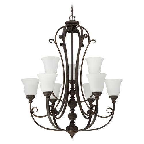 Craftmade Lighting Barrett Place 37.50-Inch High Mocha Bronze Chandelier by Craftmade Lighting 24229-MB-WG