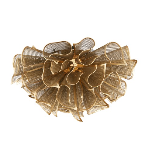 Corbett Lighting Pulse Gold Leaf LED Semi-Flushmount Light