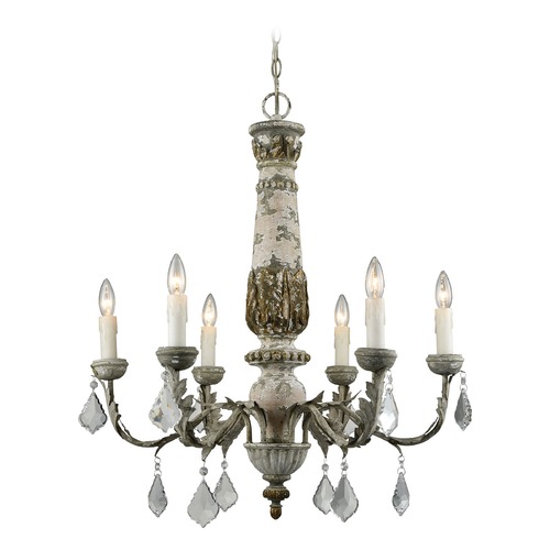 Elk Lighting Dimond Aged Cream and Iron Chandelier 1202-005