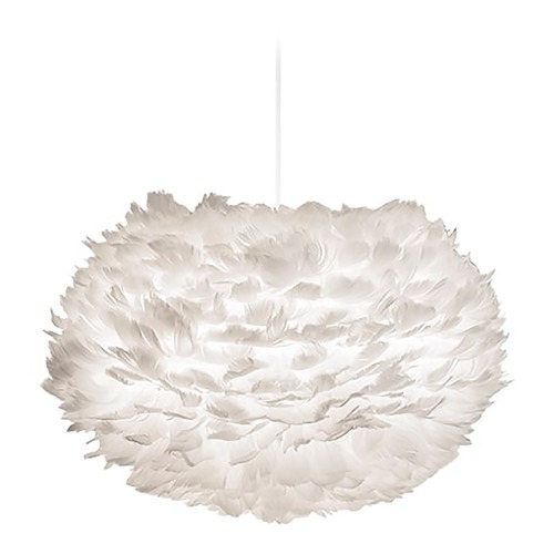 white feather ceiling light