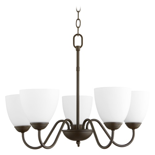 Oiled Bronze Chandelier by Quorum Lighting