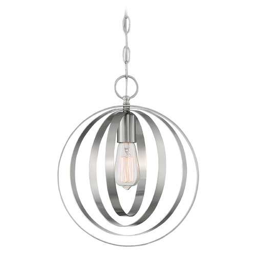Pendleton Brushed Nickel Pendant by Satco Lighting
