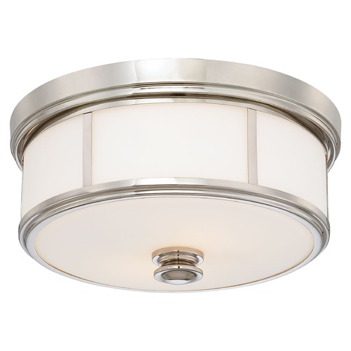 Harvard Court Polished Nickel Flush Mount by Minka Lavery