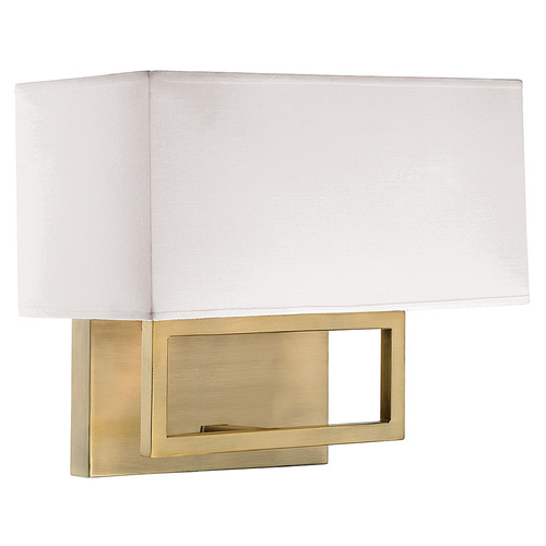 2-Light Wall Sconce in Natural Brass by Meridian