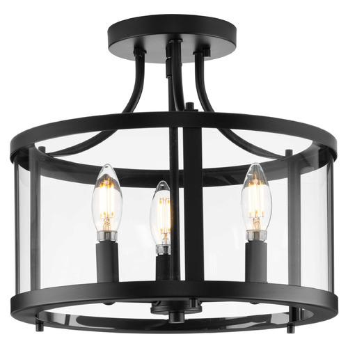 Progress Lighting Progress Lighting Atwell 1-Light Matte Black Flush Mount P350231-31M