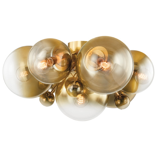 Corbett Lighting Kyoto Vintage Polished Brass LED Flushmount Light