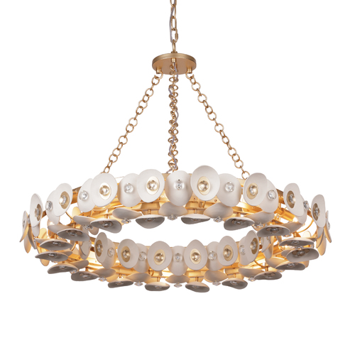 Niu 10-Light Pendant in Fawn Gold by Metropolitan Lighting