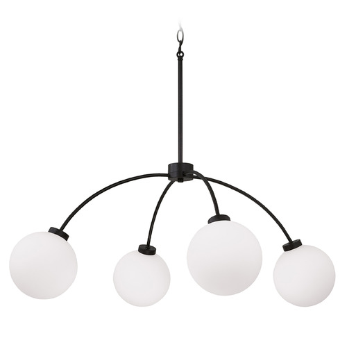 Amos Chandelier in Black Iron by Capital Lighting
