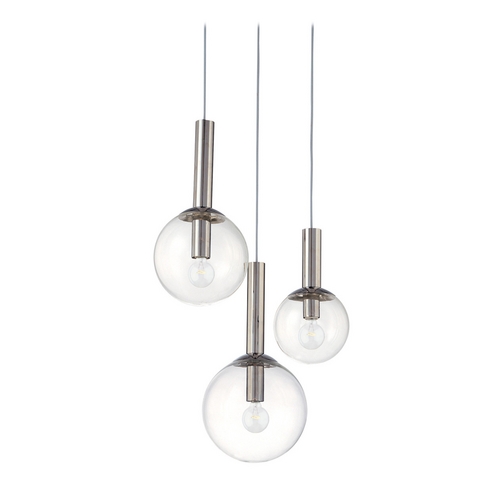 Bubbles Multi-Light Pendant Polished Nickel by Sonneman Lighting
