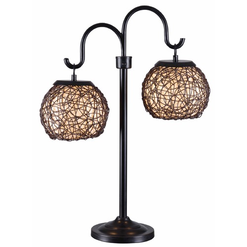 Kenroy Home Lighting Outdoor Patio Lamp with Two Lights 32245BRZ