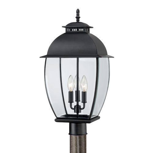 Quoizel Lighting Bain Post Light in Mystic Black by Quoizel Lighting BAN9011K