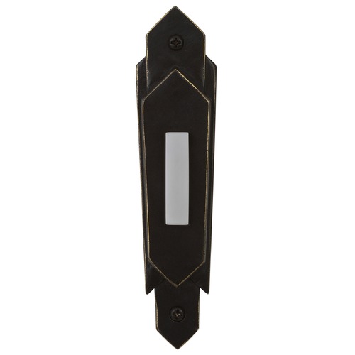 Designer Surface Mount LED Doorbell Button in Antique Bronze by Craftmade Lighting