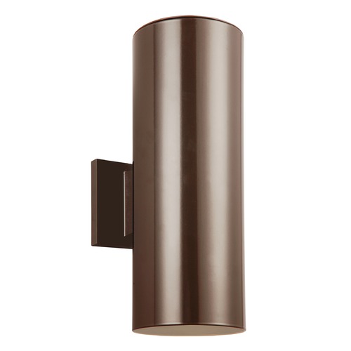 Cylindrical LED Outdoor Wall Light in Bronze by Visual Comfort Studio