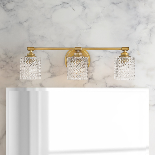 Hinkley Elle 3-Light Heritage Brass Bath Light by Hinkley Lighting 5043HB