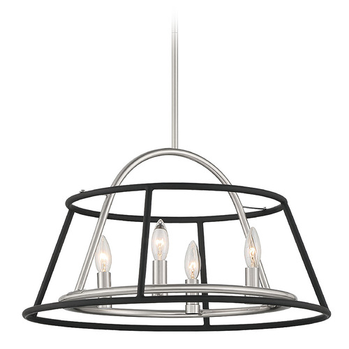 Eurofase Lighting Campana 22-Inch Chandelier in Black & Nickel by Eurofase Lighting 39422-019