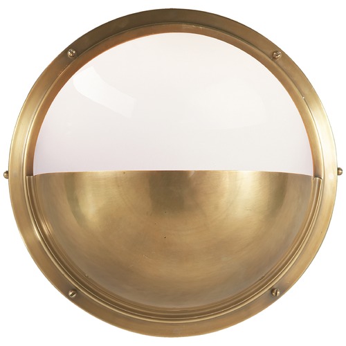 Visual Comfort Signature Collection Thomas OBrien Pelham Moon Wall Light in Brass by Visual Comfort Signature TOB2208HABWG