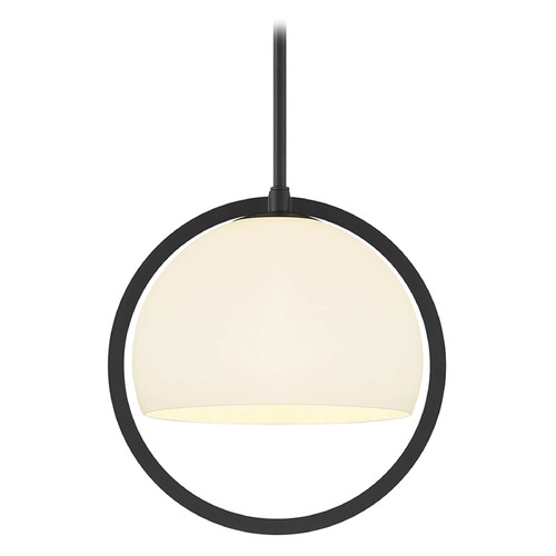 Designers Fountain Eterna Matte Black Pendant Light with Bowl / Dome Shade
