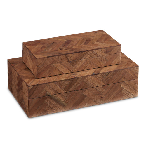 Currey and Company Alfeo Natural Sheesham Wood Box