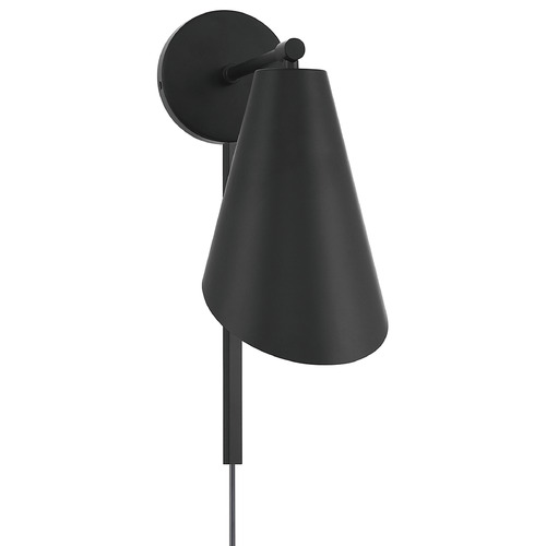 Meridian 12.50-Inch Plug-In Wall Sconce in Matte Black by Meridian M90097MBK