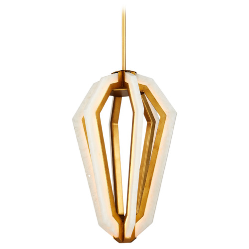 Currey and Company Riviere Natural / Gold Leaf LED Pendant Light