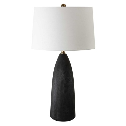The Uttermost Company Jett Matte Black Table Lamp with Empire Shade