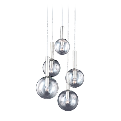 Sonneman Lighting Bubbles Multi-Light Pendant Polished Nickel by Sonneman Lighting 3765.35