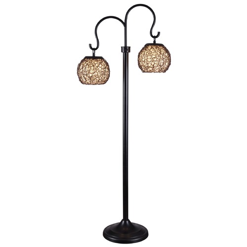 Kenroy Home Lighting Floor Lamp with Brown Shade in Bronze Finish 32246BRZ