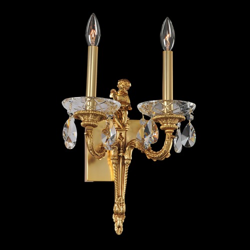 Allegri Crystal Marseille Antique Brass Sconce