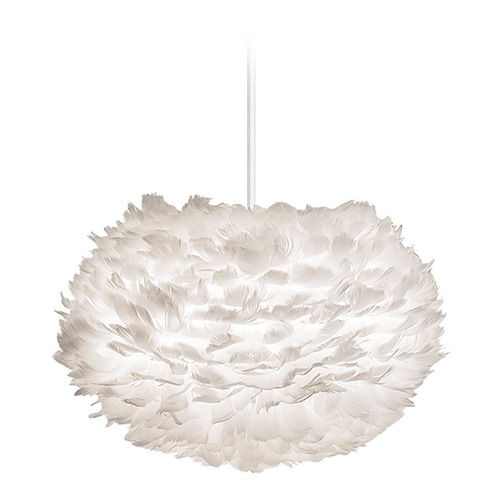 UMAGE UMAGE White Pendant Light with White Feather Shade 3002_4009