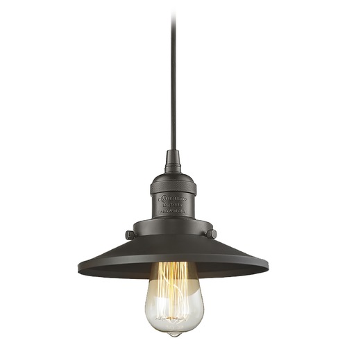 Innovations Lighting Innovations Lighting Railroad Oil Rubbed Bronze Mini-Pendant Light with Coolie Shade 201C-OB-M5