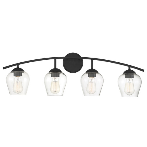 32.75-Inch Vanity Light in Matte Black by Meridian