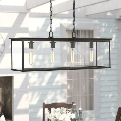 Chapman & Meyers 42-Inch Freeport Heritage Copper Linear Chandelier by Visual Comfort Studio