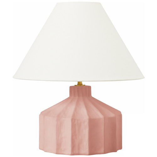 Veneto Small Table Lamp in Dusty Rose by Visual Comfort Studio