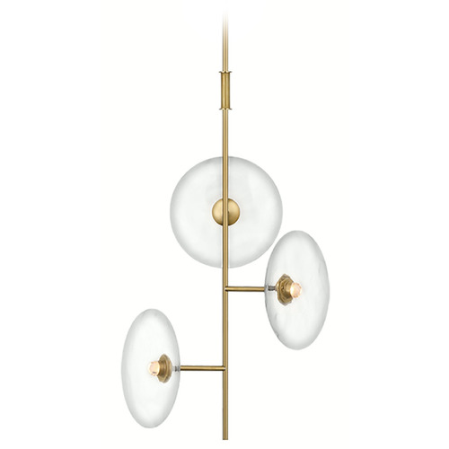 Visual Comfort Signature Collection Ian K. Fowler Calvino Mini Chandelier in Antique Brass by VC Signature S5690HABCG