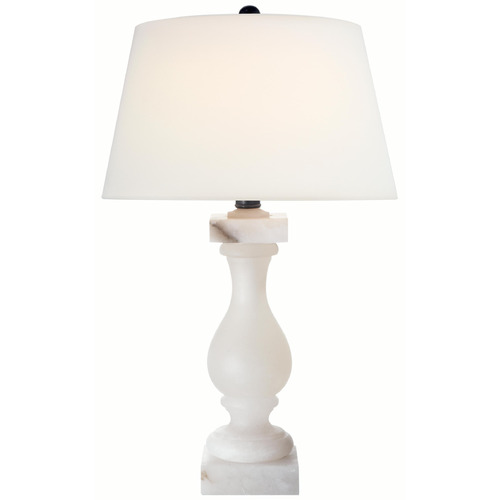 Visual Comfort Signature Collection Balustrade Alabaster Table Lamp with Empire Shade
