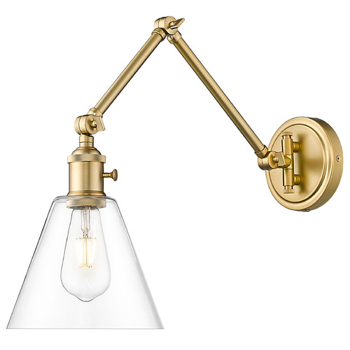 Z-Lite Gayson Modern Gold Plug and Cord Wall Lamp