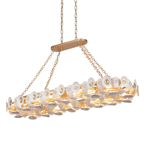 Niu 14-Light Linear Light in Fawn Gold by Metropolitan Lighting