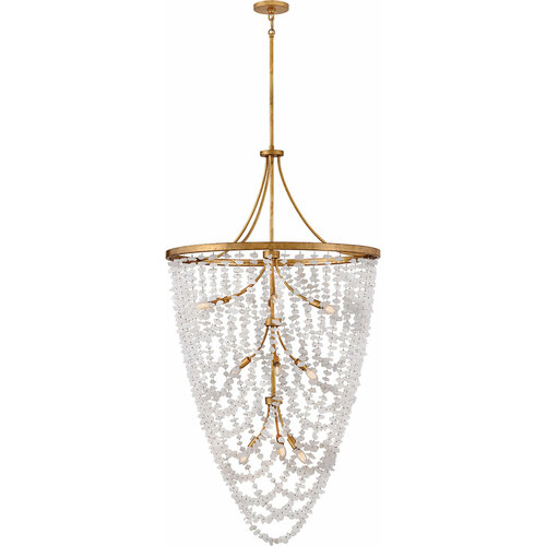 Myra 65.50-Inch High Chandelier in Distressed Brass by Fredrick Ramond