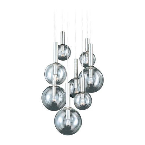 Sonneman Lighting Bubbles Multi-Light Pendant Polished Nickel by Sonneman Lighting 3768.35