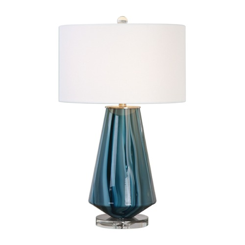 Pescara Teal-Grey Glass Lamp by Uttermost Lighting