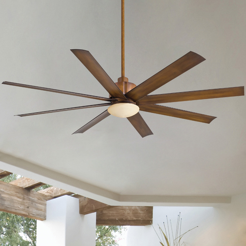 Minka Aire Slipstream 65-Inch LED Fan in Distressed Koa by Minka Aire F888L-DK