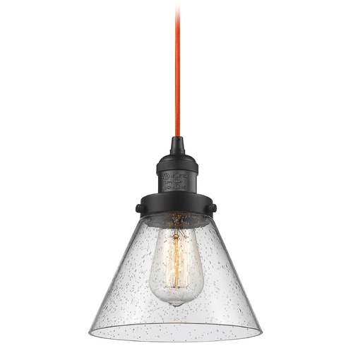 Innovations Lighting Innovations Lighting Large Cone Oil Rubbed Bronze Mini-Pendant Light with Conical Shade 201C-OB-OR-G44