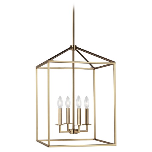 Perryton Satin Brass Pendant by Generation Lighting