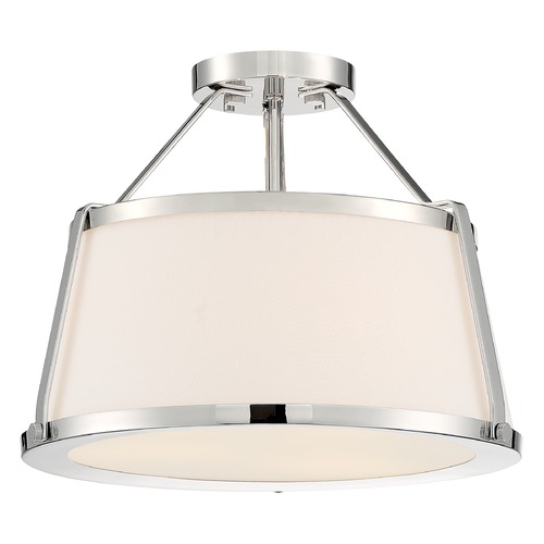 Cutty Polished Nickel Semi-Flush Mount by Satco Lighting