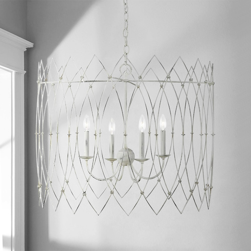 Generation Lighting Chapman & Meyers Gardner 30.50-Inch Rustic White Chandelier by Generation Lighting CC1154RWT