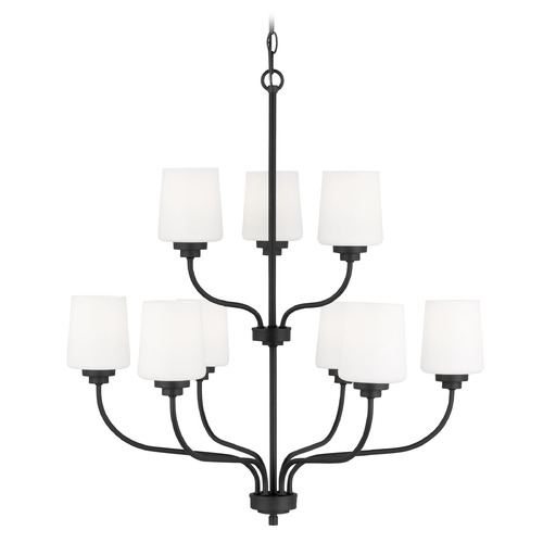 Windom 28-Inch Midnight Black Chandelier by Generation Lighting