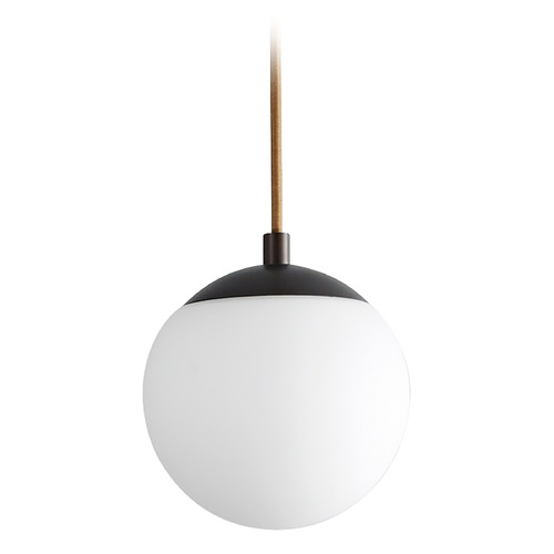 Luna 6-Inch LED Globe Pendant in Oiled Bronze by Oxygen Lighting